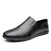Mode Herren Slipper Bequeme Flache Freizeitschuhe Atmungsaktive Slip-On Weiches Leder Fahrschuhe Mokassins Hombre Herrenschuhe