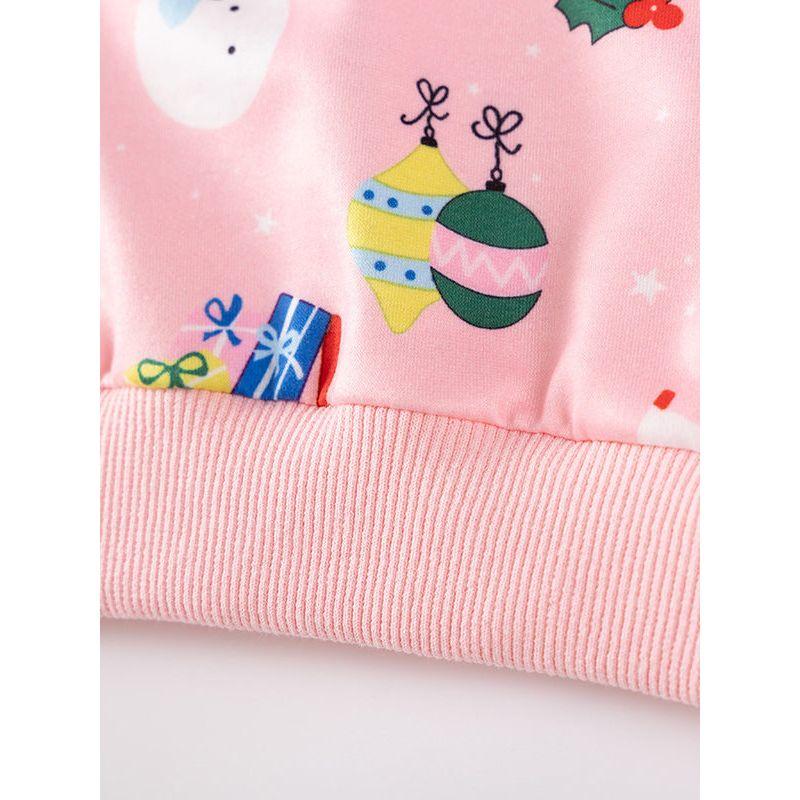 Little Maven Christmas Girls' Sweatshirt Cute Autum Long-Sleeved Girls' Top Round Neck Printed Kidsren's Sweatshirt
