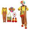Clown Costume Accessories Set Clown Costume Set Clown Clothes Clown Bag for Halloween Cosplay Party Carnivals