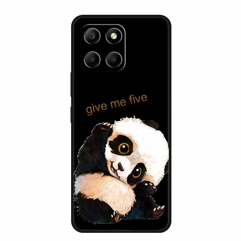 Cartoon Case For Honor X7c X8c X8b X5b Plus Play 9A X6b X6c Phone Case X 8 7 6 C Coque Cute Cat Black Silicone Soft Back Cover