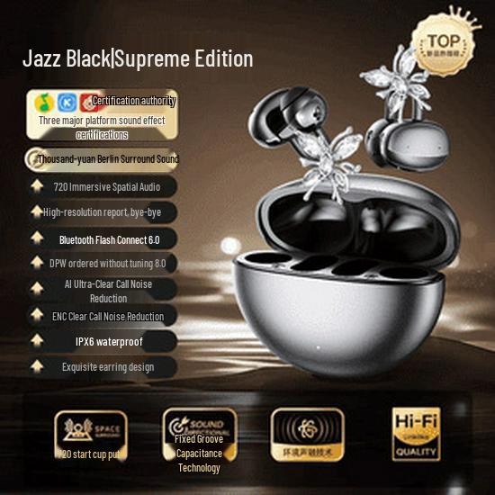 New 2025 Butterfly Bluetooth Ear Clips – Wireless Open-Type Earphones