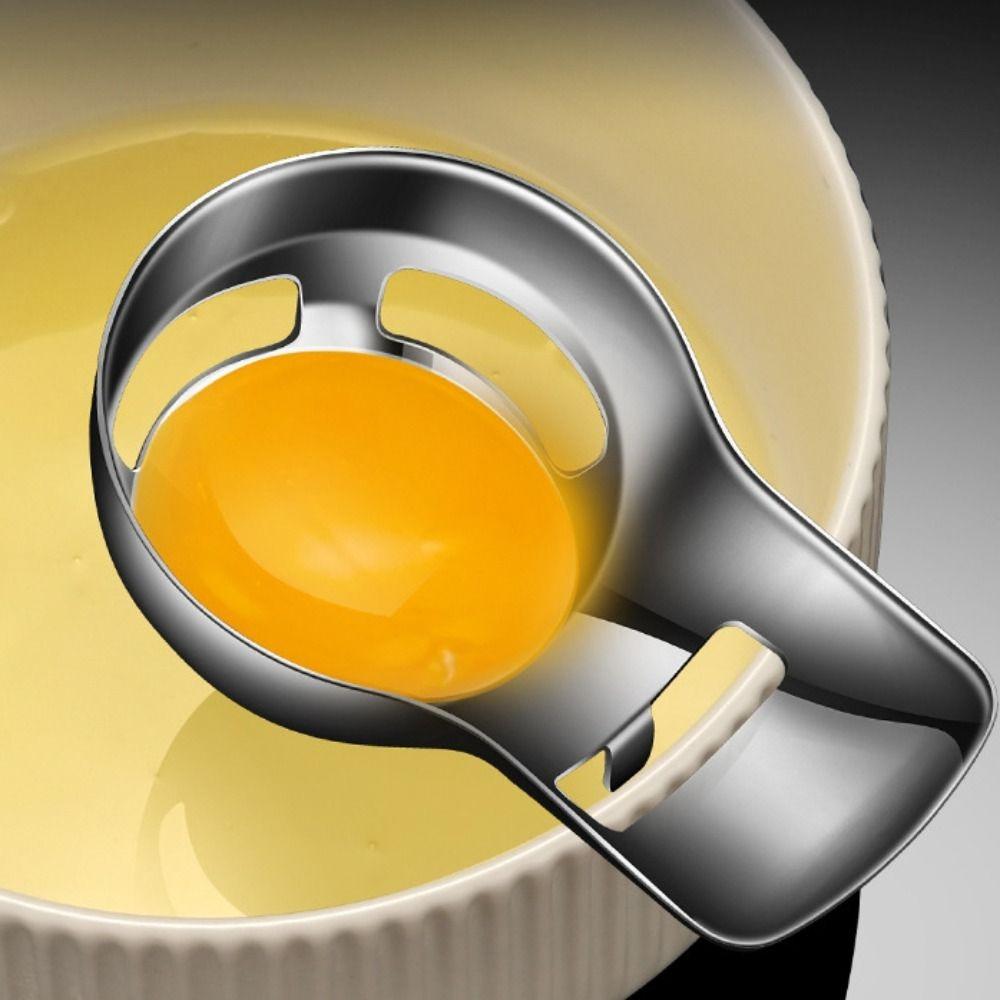 Stainless Steel Egg Yolk Separator Spoon Mirror Polishing Egg White Divider  Kitchen