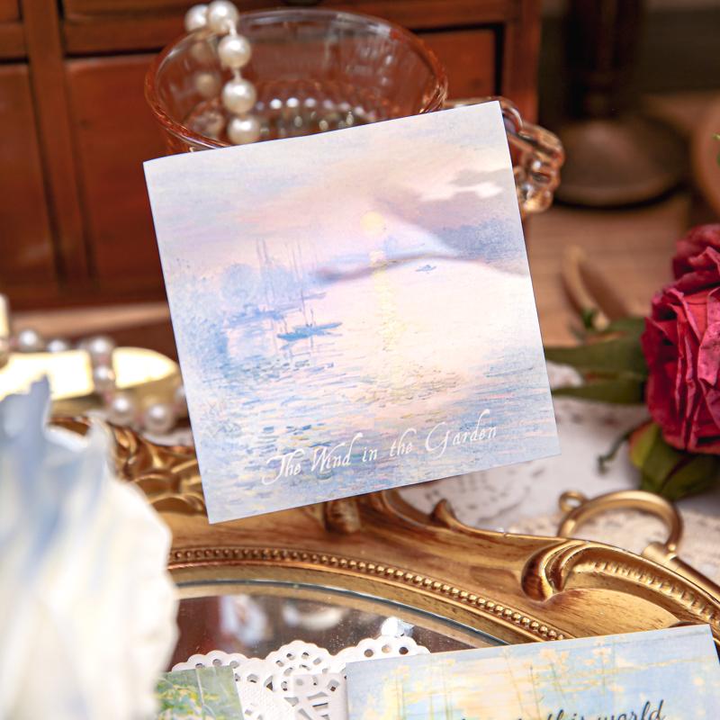 90sheets Light Dream Series Ins Landscape Illustration Material Notes Creative Handbook DIY Scrapbook Aesthetic Craft Paper