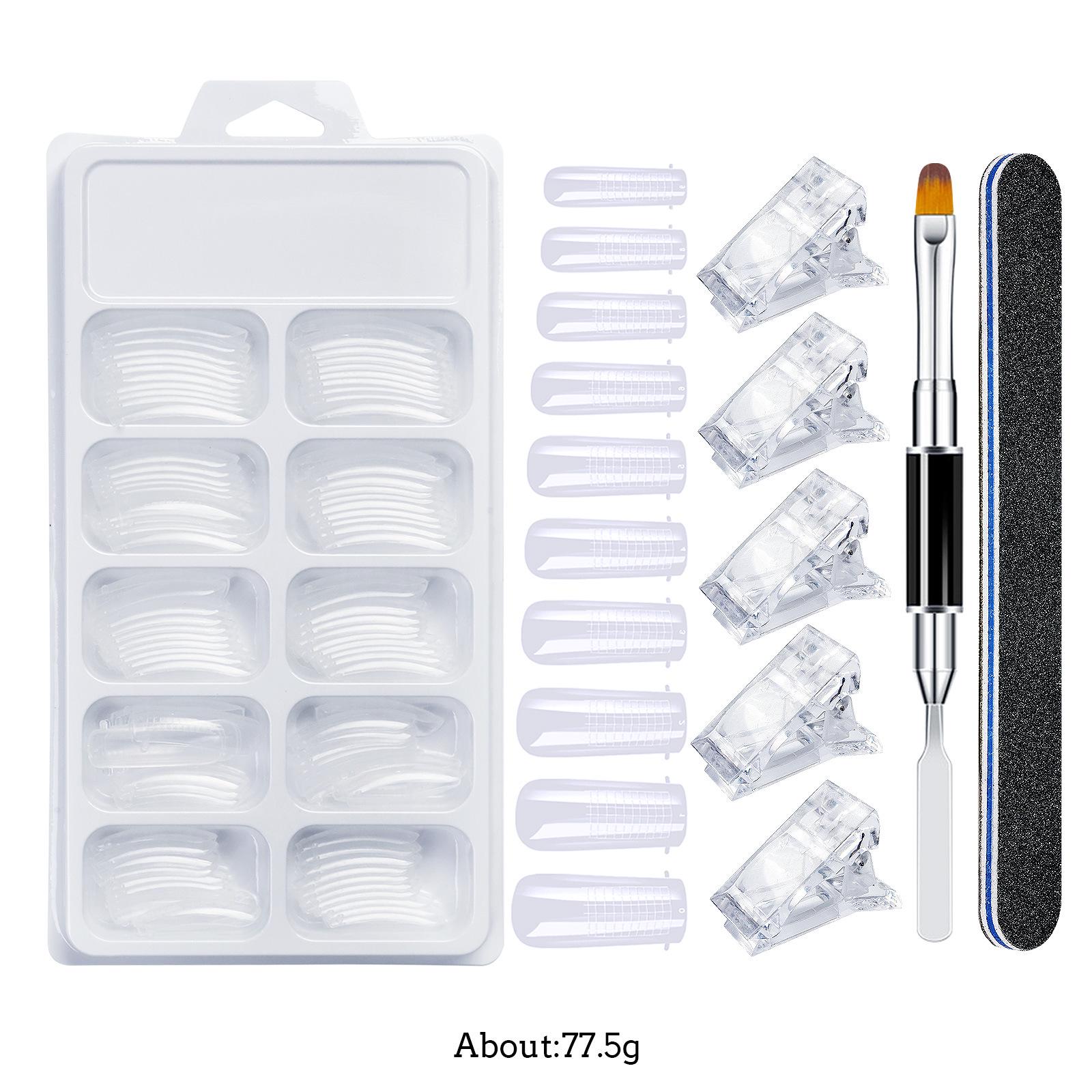 

Эксклюзивные типсы для наращивания ногтей и набор инструментов: двусторонний миксер-ручка