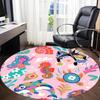 1pc Oceanic Marine Office Round Rug, Non-slip, Soft and Durable Office Rug for Interior Decoration, Perfect for Office, Beautiful Decoration yy2603230