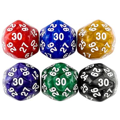 Kauliukai D30 Daugiakampiai kauliukai Marmuro efekto kauliukai Vaidmenų žaidimui Stalo žaidimo priedai