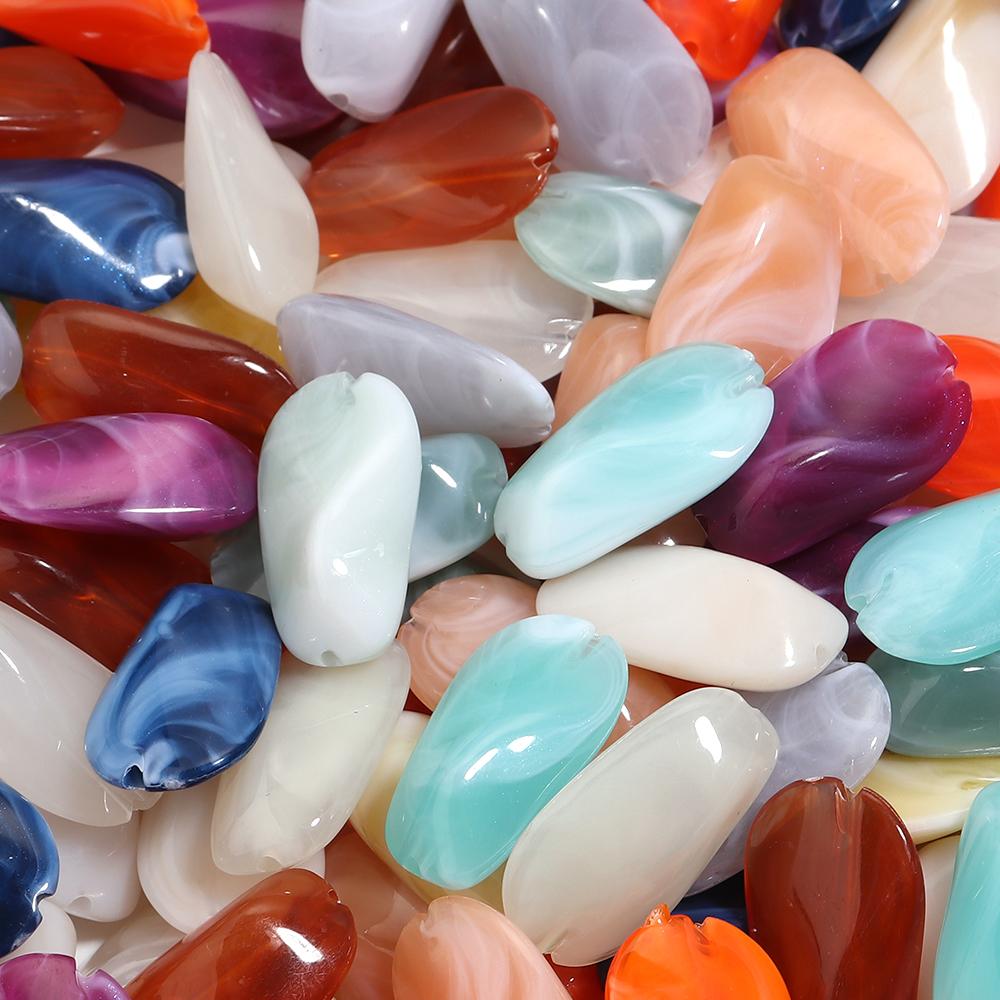 30pcs/lot Dual Color Irregular Beads Cloud Colored Acrylic Beads Loose Spacer Bead For DIY Charms Bracelet Earrings Accessories