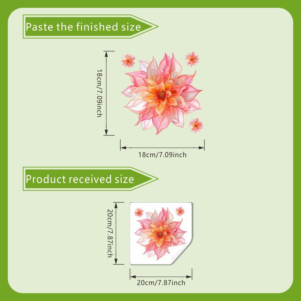 

Colorful Luminous Dahlia Toilet Stickers, Waterproof Bathroom Decoration Stickers, Fluorescent Art Stickers 20*20cm