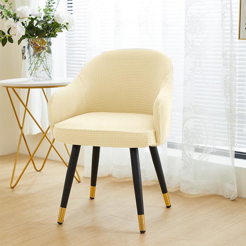 

Чехол для стула из флиса с подлокотниками и спинкой из кукурузного зерна, универсальный, однотонный, на все сезоны, изогнутый стул 40*43 cm