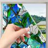 45x100cm Colorful Flower Stained Glass Film Static Cling PVC Privacy Window Film Home Living Room Office Art Decor
