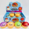 8Cm Glitter Dumpling Squishy With Bead Sensory Squeeze Toy For Stress Relief With Bamboo Steamer Funny Gift Random Color