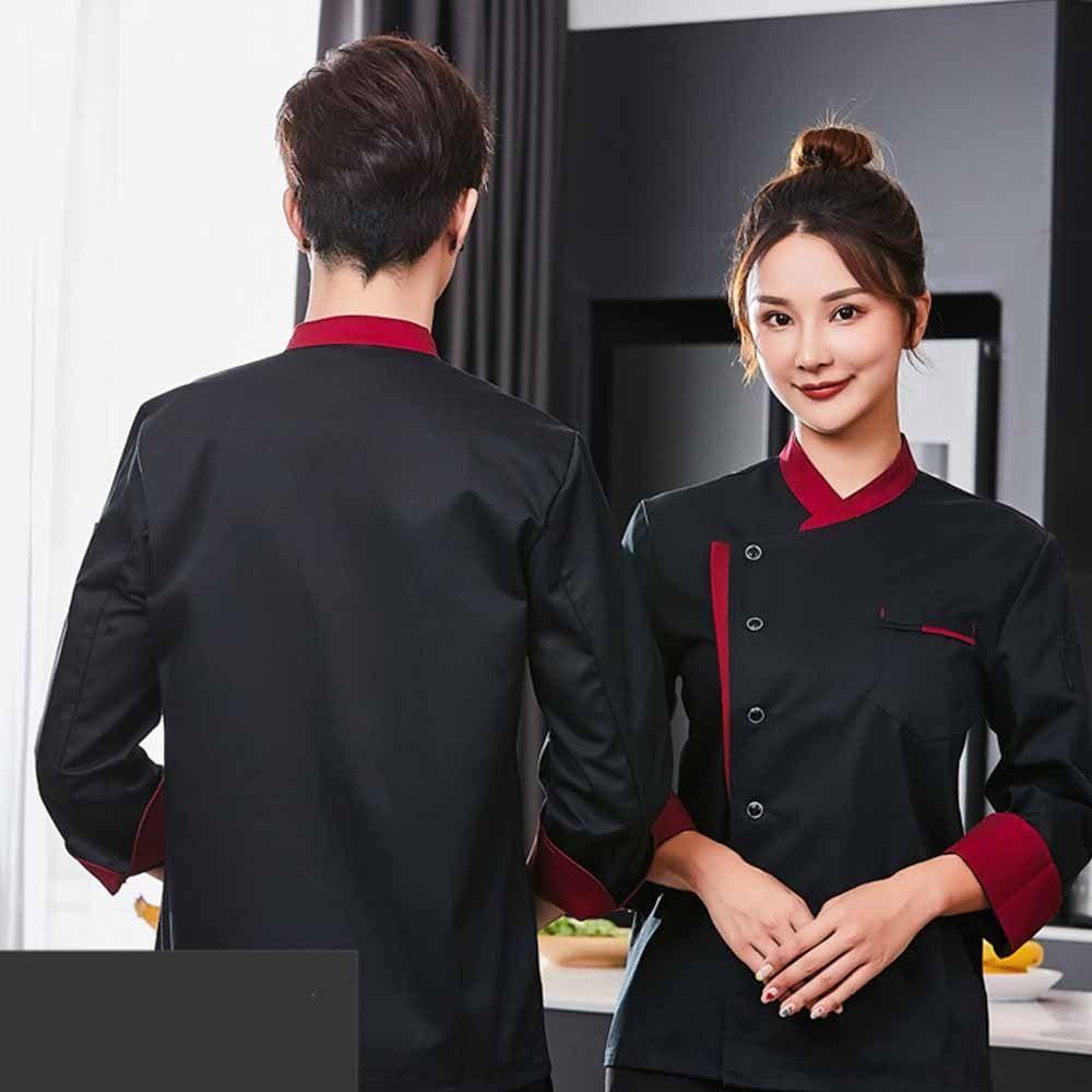 Western Style Chef Jacket Long Sleeve Kitchen Work Clothes Chef Uniform  Fast Food Service