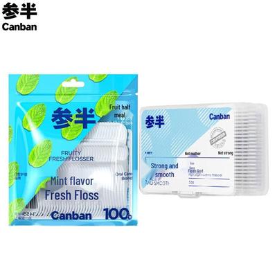 Cansan Mint & Blue Ultra-fine Dental Floss Picks, 150 Count