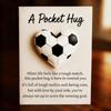 Christmas Gift for Family Friends Heart Shaped Pocket Hugs Heart-shaped Football Pocket Hug Ornament with for Sports for Family