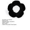 Car Headrest Pillow Soft And Stylish Black White Flower Neck Support Cushion for Comfortable Travel