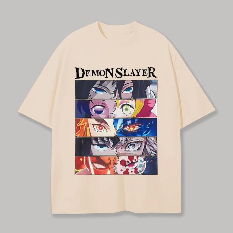 Demon Slayer Anime MultiEye Character Printed Tshirt Unisexs and Womens Tshirt Unisexs Top Sports Tshirt Unisexs Tshirt Summer T