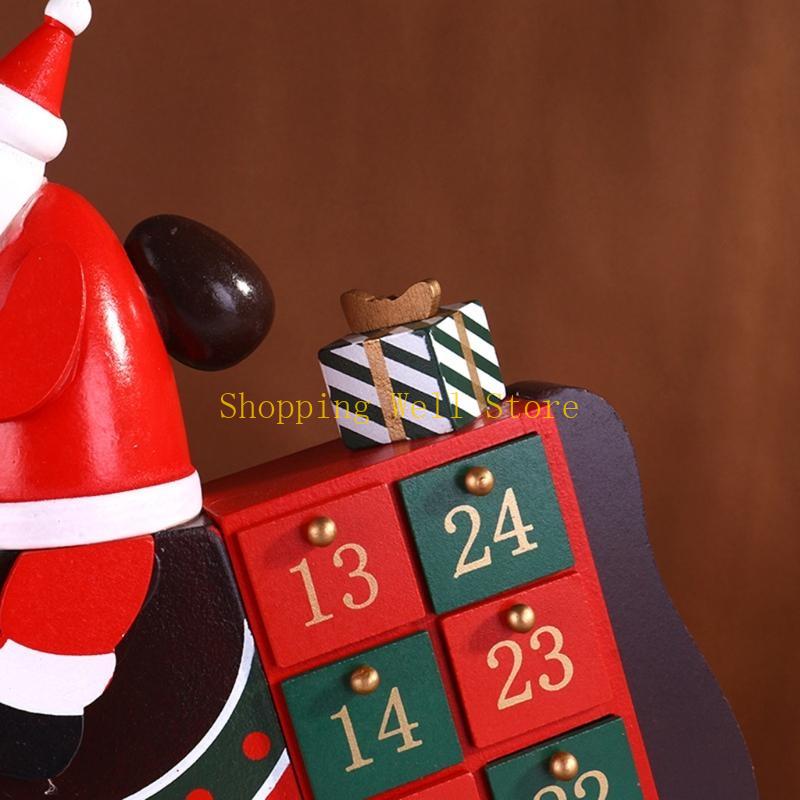 KX4B Advent Calendar Countdown Christmas Party Decor 24 Drawers Christmas Ornament China Mainland
