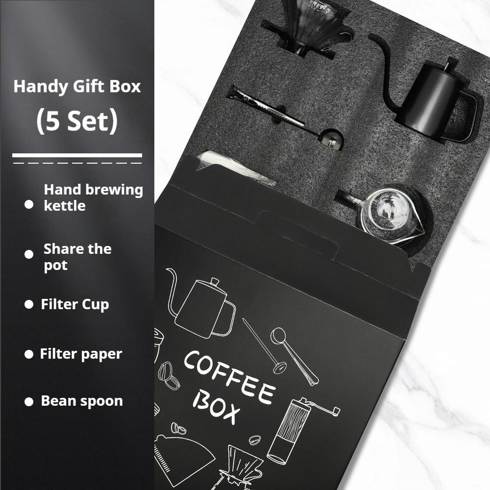 5/7 PCS Filter Cup Sharing Pot Bean Grinder Household Hand Cranked Coffee Utensils Set Hand Brewed Coffee Set Electronic Scale