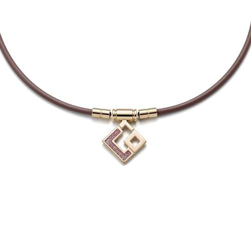 Colantotte TAO Necklace Slim AURA mini Champagne Gold x Lavender Glitter L 47cm