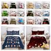 3D Printing Bed Set Merry Chrismas Soft Microfiber Bedspreads Double Size Woman Luxury Home Bedclothes