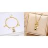 Hot Sale 2PCS Animal Bear Zirconia Bracelet Jewelry Necklace Set for Women Female Daily Party Crystal Jewelry Girl Gift