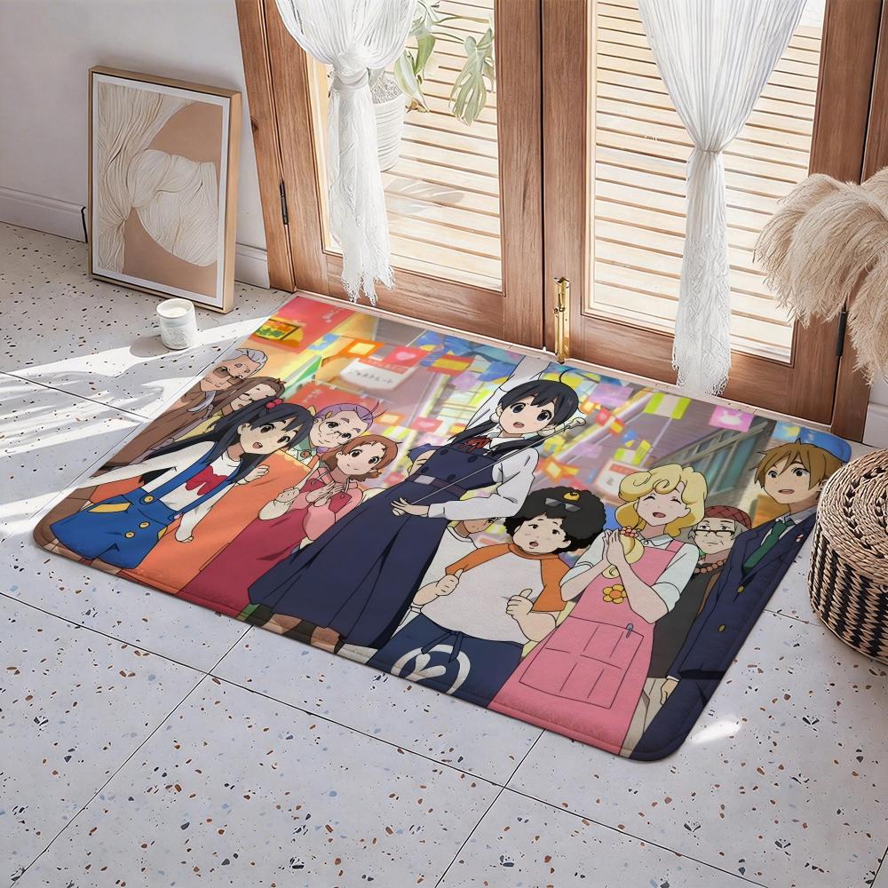 Anime T Tamako Market Floor Mat Eco Flannel Doormat Non Slip Odorless Indoor Floor Rug Soft Short Plush Home Mat