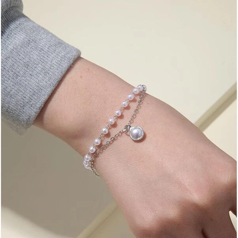 Retro Double-Layer Pearl Bracelet - European & American Style