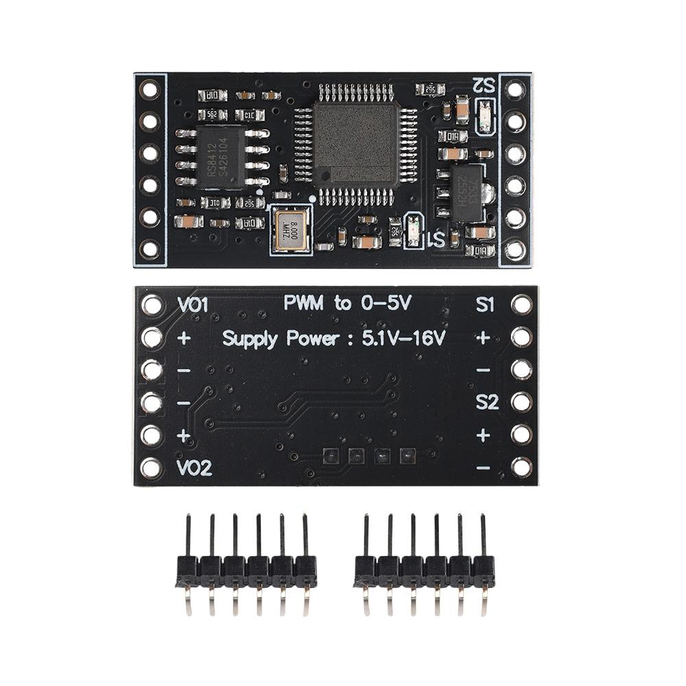2-Channel PWM To 0-5V Analog Voltage Module DC 5-12V High Speed DAC Converter for RC Drone Car Boat Model