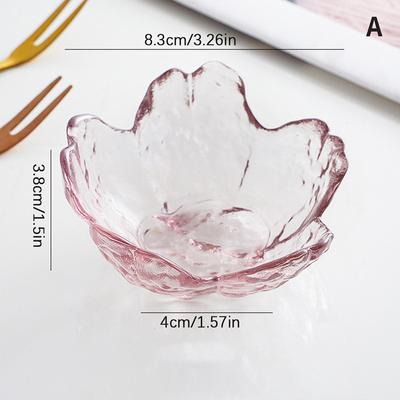 Small Glass Dish Japanese Style Gold Inlay Glass Sauce Bowl Mini Seasoning Plate