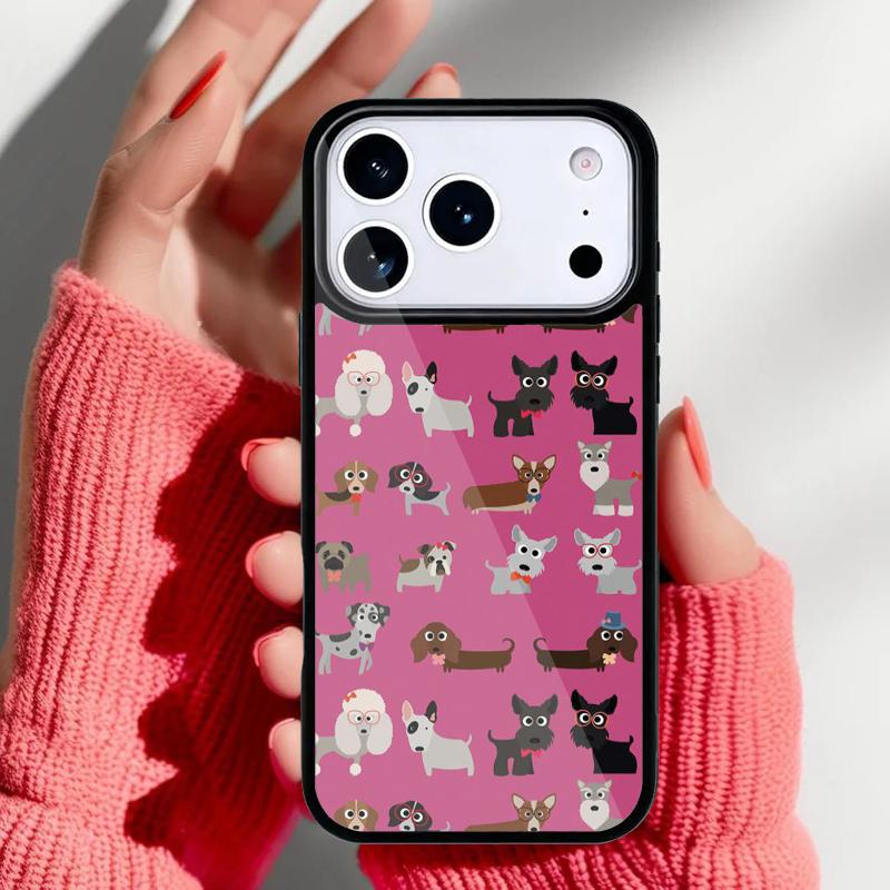 Dackel und Blume Handyhülle für iPhone 17 16 15 14 13 Pro Max Rückabdeckung für 12 11 Pro Coque