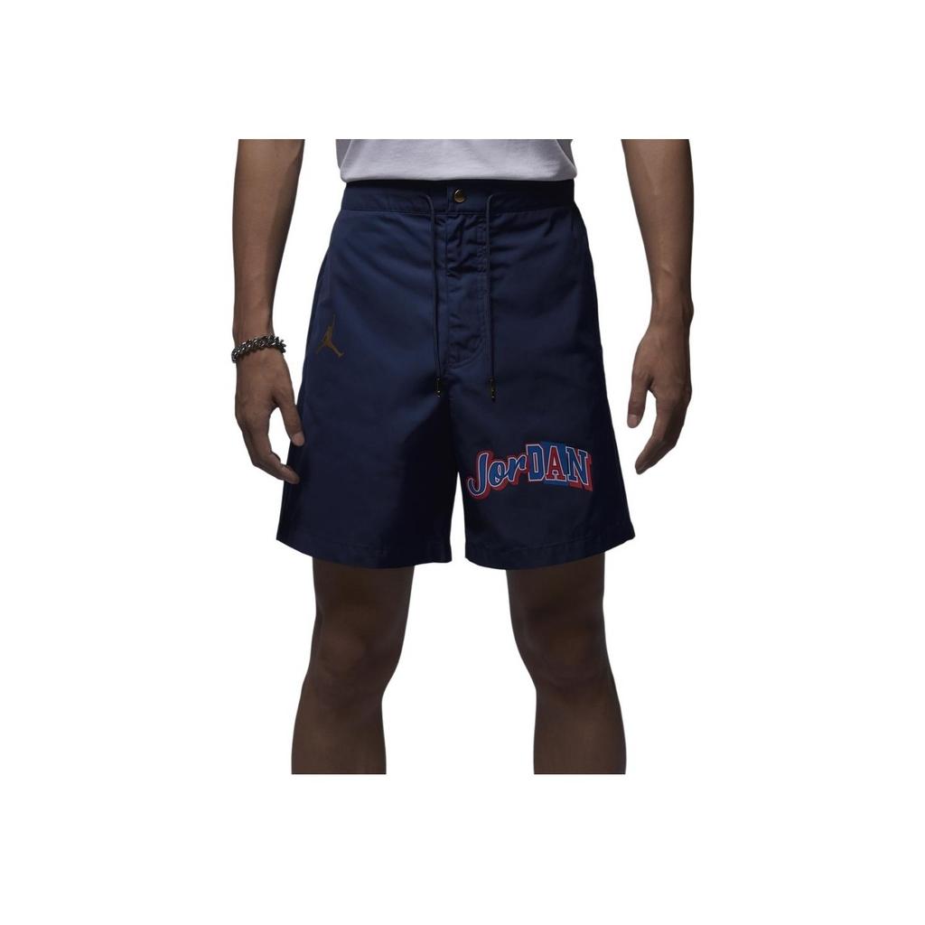 Jordan Alphabet Logo Print Basketball Shorts Men Bottoms Navy-Blue FQ0361-410