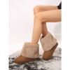 Plus Size Thick-Sole Height-Boosting Slip-On Fleece-Lined Thickened Snow Boots 2025 Fall/Winter New Arrival Women's Shoes