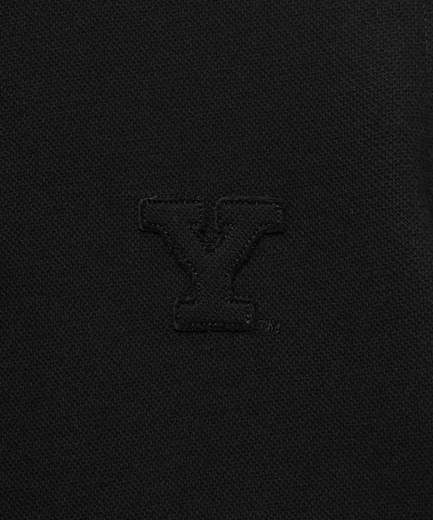 Yale Women'S Crop Banded Polo Shirt_Black
