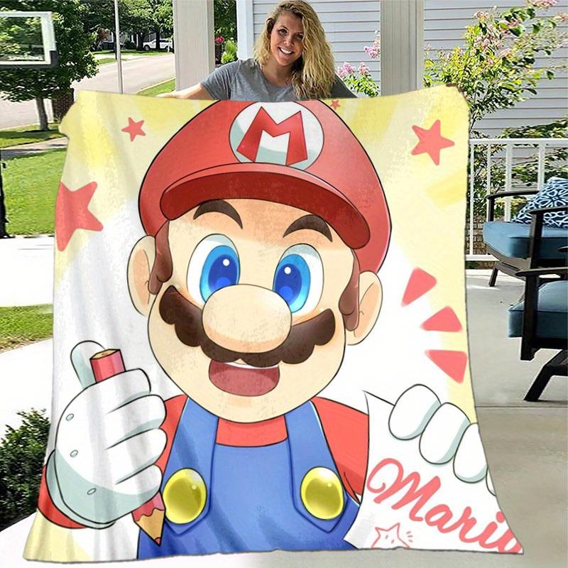 1pcSuper Mario Plush Blanket - Soft and Comfortable, Suitable for All Seasons, Perfect Gift IdeaB0608m