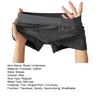 Men Boxer Underwear Mid-rise Striped Print Patchwork Color Thin Shorts Briefs Quick Drying U-convex Panties