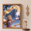 Diamond Art Painting Kit 5D Diamond Rapunzel Snowflakes Painting Dot Art Gemstone Crystal Paint Diamond Home Wall Decor