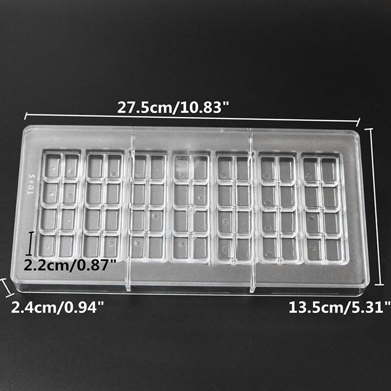 Home Chocolate Bar Mold Clear Resuable 56 Grids Designed Candy Jelly Food Baking Pastry Maker Mold Accessories For Home Kitchen