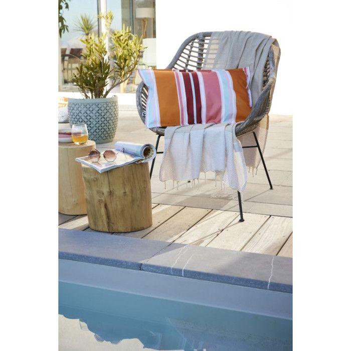 Housse de coussin "Outdoor" toutes dimensions L'effet Papillon - Bianca Feu - Housse de coussin 40 x 60 cm