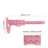 uxcell Mini Plastic Calipers, 80mm Vernier Calipers, Sliding Gauge, Portable Ruler Measuring Tool, Metric/Inch, Pink, 10 Pieces