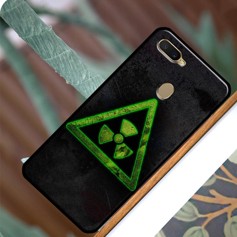 Funda con Señal de Advertencia de Radiación Nuclear Para OPPO A52 A72 A54 A74 A94 A1K A15 A83 A91 A5 A9 A31 A53 A53S A3S A5S