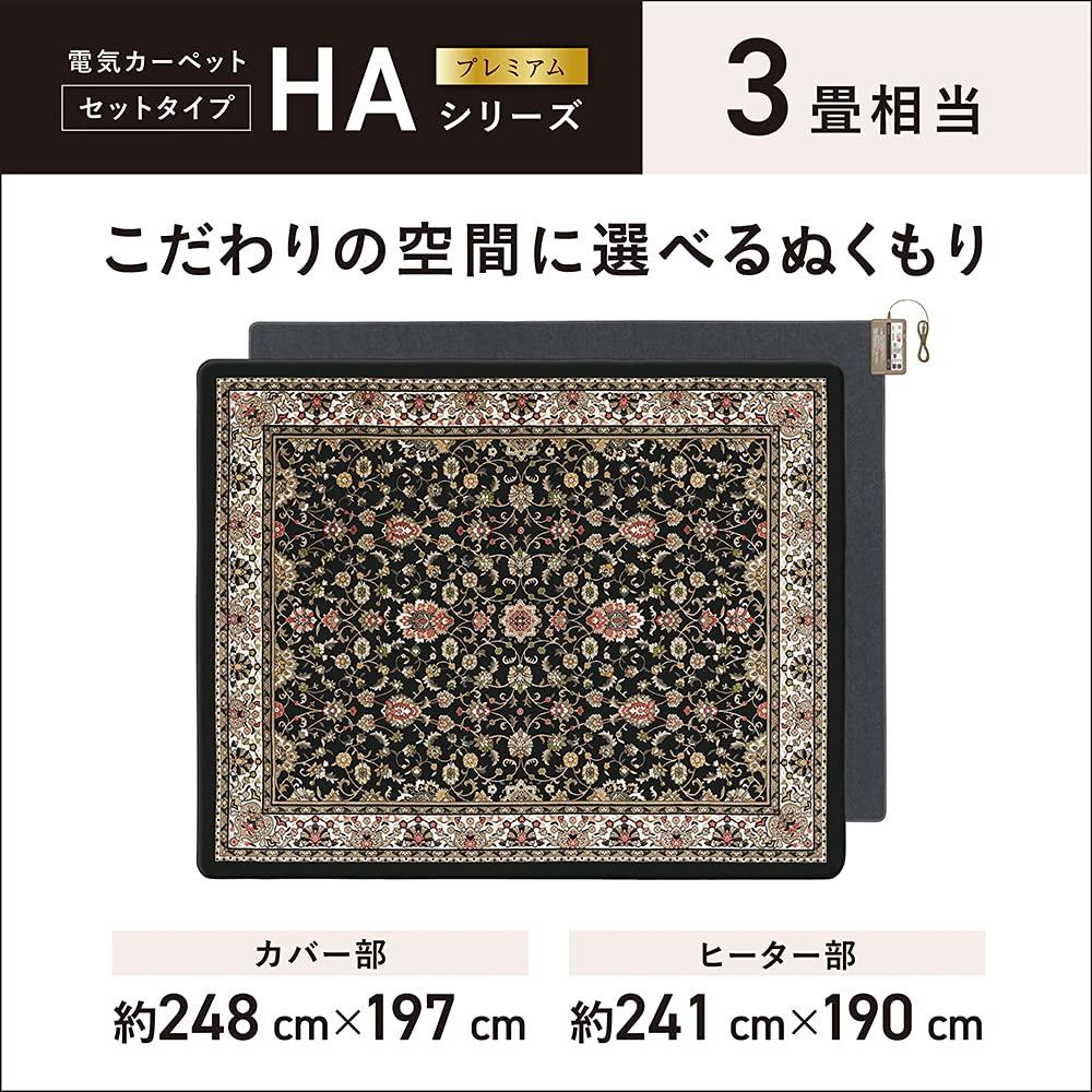 Panasonic Hot Carpet Set with Changeable Cover 3 Tatami Equivalent Black ~ DC-3HAB10-K