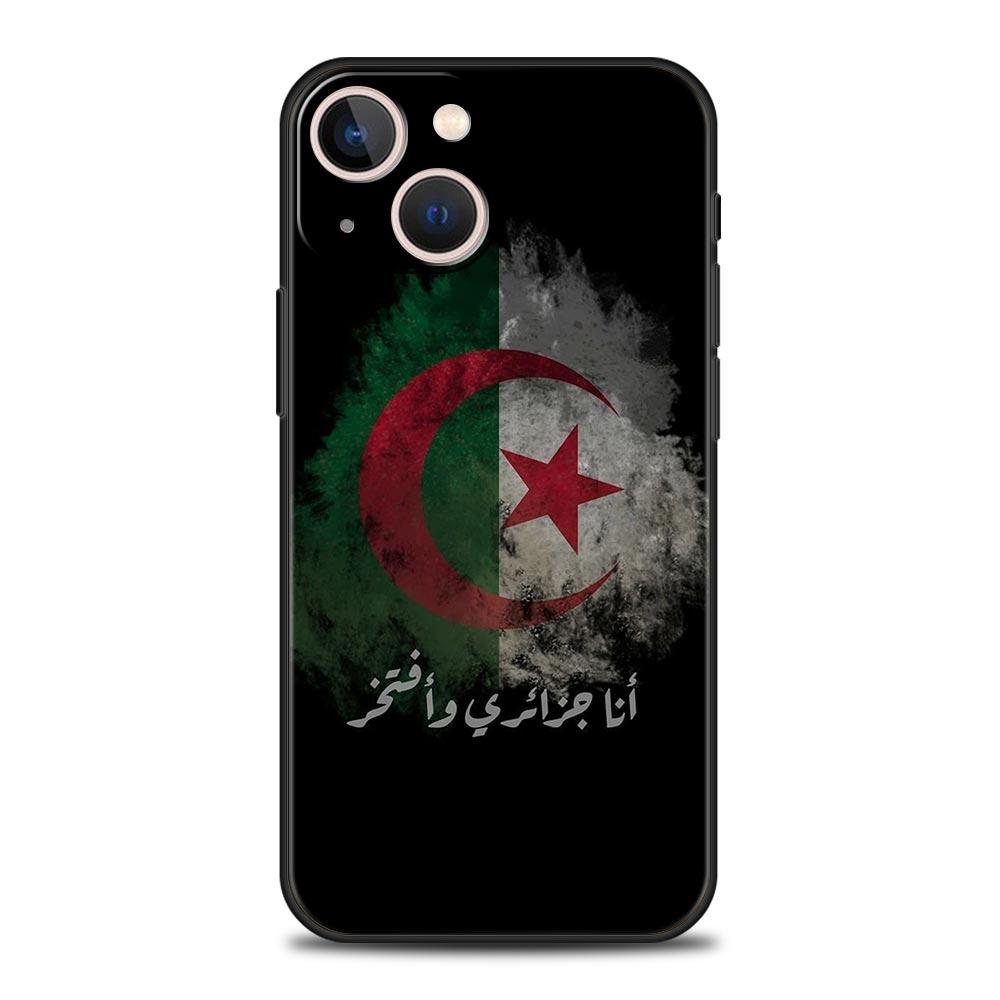 Algeria Passport Phone Case For iPhone 17 16 15 Pro Max 11 12 13 14 7 8 Plus SE 2020 X XR XS Cover Soft Black