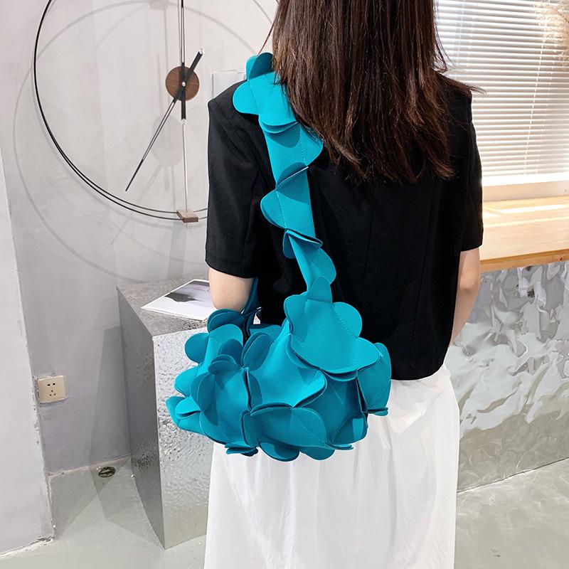 Sac à Bandoulière Unique Patchwork Floral Texturé - Mode Décontractée Femme Été 2025