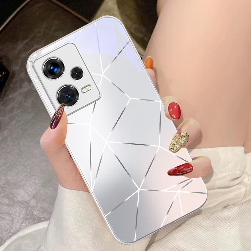 Lingge Strahlendes Licht Für Xiaomi 14 Ultra 13 Lite Redmi Note 13 11 Pro 12 Plus Poco X6 3 Pro F4 6 GT Gehärtetes Glas Handyhülle