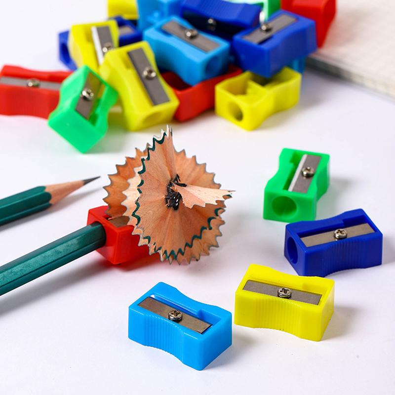 5/10/20 Adet Kalemtraş Rastgele Karışık Renk Plastik Tek Delikli Manuel Kalemtraşlar Kullanışlı Kırtasiye Öğrenci Hediyeleri ZYF