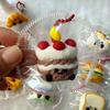 Cute Mini Dessert Bread Cake Toast Hamburger  Cartoon Sandwich Cookie Silicone Squeeze Fingertip Stress Relief Squshy  Girl Gift