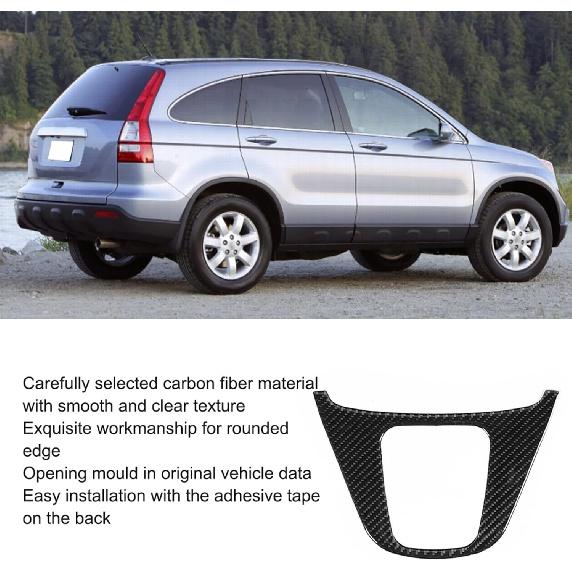 Gear Panel Trim Carbon Fiber Cover for 2007–2011, Center Console Shifter Frame Decorative Overlay, Interior Gear Selector Surround Protector,