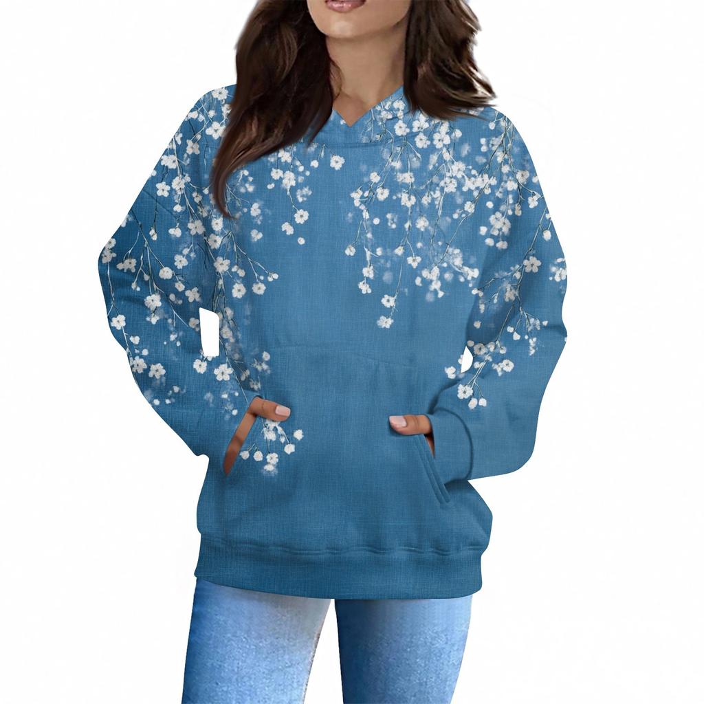 Women's Fashion Daily  Casual V-Neck Long Sleeve Printed Top