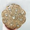 Strass a Fiore Rotondi 6 Colori Borse a Pochette Dorate/Champagne da Donna Borsa da Matrimonio Portamonete da Sera in Cristallo Pochette Metalliche Minaudiere
