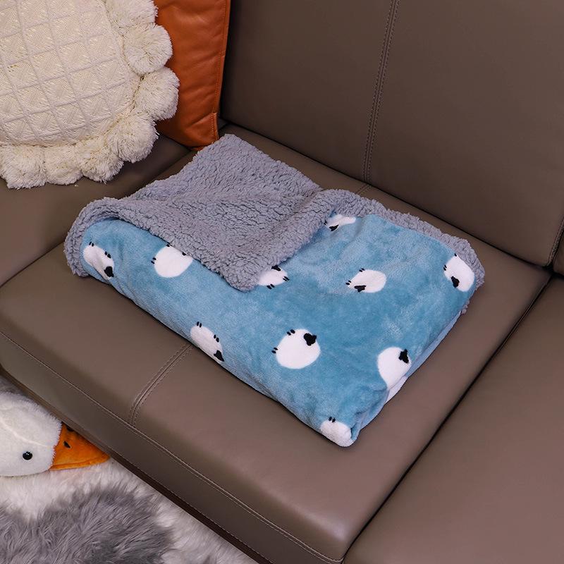 Plush Double-Layer Dog Blanket & Cushion - Thick, Anti-Dirt Cover for All Seasons